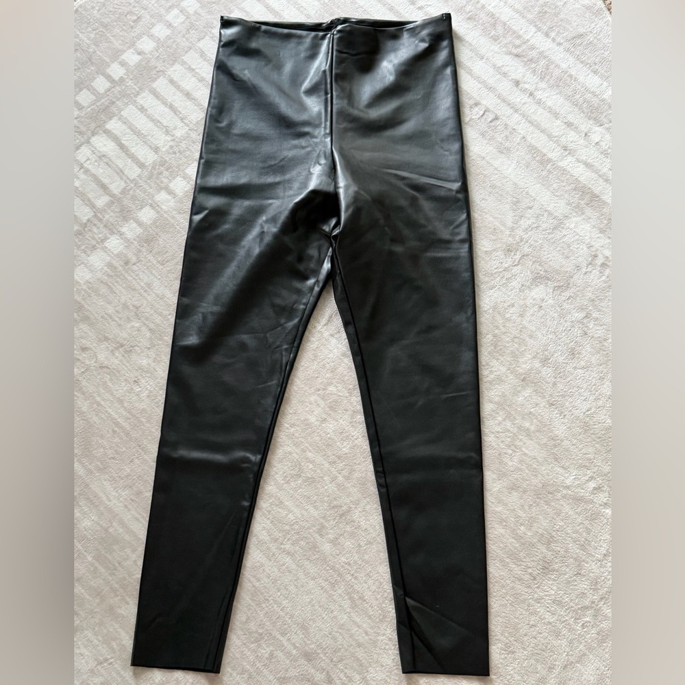Joie black faux leather leggings